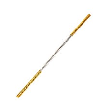 코스튬 여의봉 마술봉 길어지는 지팡이, 수동 골드 후프 로드 합금 버전, 1개