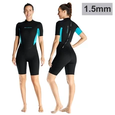남녀공용 쇼티 잠수복 네오프렌 전신 냉수 보온 다이빙 서핑 스노클링 카약 1.5mm, 03 XL, 01 D132214D