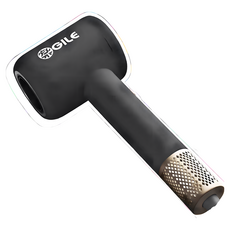 樂GILE Hypersonic無葉高速負離子吹風機 高速吹風機 髮型師愛用 無噪音, 奢華灰