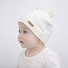 그린베베 국내생산 곰돌이 오가닉 아기모자