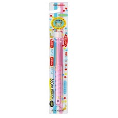 日本 STB 蒲公英 360度 嬰兒牙刷 兒童牙刷 360度牙刷 纖柔刷毛牙刷 防吞 檔板 軟毛 幼兒牙刷 STI-IR, 1個, 3歲以上粉色, 粉色, 1個裝