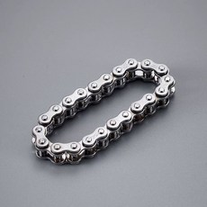 臺灣出貨 【一週內1200 人拚單】金屬指紋陀螺解壓神器精湛機械設計網紅玩具超大齒輪 AGRF, 單銀色鏈條, 1個