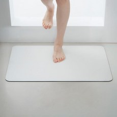 아이리스 플라자 자르는 규조토 매트 소프트 타입 목욕 발 닦아 속건 경량 50x70cm 아이보리, 1개, 상세페이지 참조