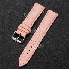 여성용 장착된 스트랩 시계줄 가죽 스트랩이 폴리폴리 이중가죽 블랙 20mm
