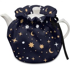 장미 프린트 티 코지 주방 티포트 먼지 커버 아침 식사 워머 액세서리 가정용 테이블 장식 커지 호텔 레스토랑 티파티용, 고딕 별 1