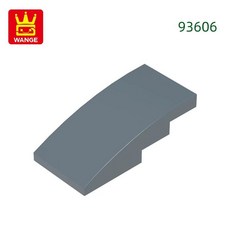 슬로프 곡선 블록 컬러 벽돌과 조립 부품, 17. 73.Dark Bluish Gray, 1개