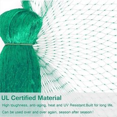 오이망 고추망 정원 그물 채식 패치 메쉬 PE 격자 고양이 새 증거 식물 과일 보호, 6. 5m x 20m, 1개