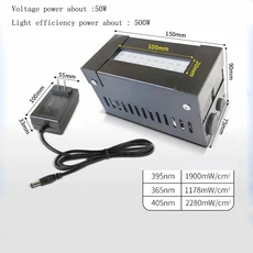 UV 경화 램프 365nm 385nm 395nm 405nm UV 조명기구 UV 접착제 잉크 잉크 페인트 스크린 인쇄 잉크젯 인쇄, 01 500W, 03 영국, 03 405nm