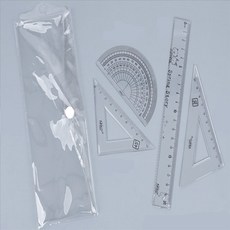 내옆채움가게 자 세트 4P 삼각자각도기세트