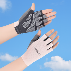 데일블룸 손가락장갑 메쉬 여름 반장갑 자전거장갑 등산장갑, 더스트핑크, 1개