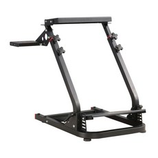 레이싱휠 거치대 조립 접이식 유로트럭 레이싱시트 포함, 1개, 블랙 스탠드 기어있음, 기본 색상