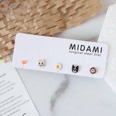 미다미 여성용 큐티 피어싱 5종 세트 SET03