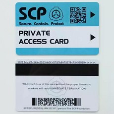SCP scp 재단 키 만능 카드 1 2 3 4 5 등급, PRIVATE