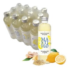 마스티 매스틱 마스티하 레몬에이드 위드 진저 탄산음료 330ml 유리병 12개입 벌크포장, 12개
