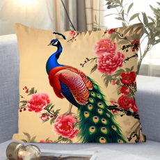 애니 캐릭터 소파쿠션 양면 소파 쿠션 솜 포함 세탁가능 고탄력 애니 굿즈 차량용 겸용 메모리폼 허리지지 내구성 강함 트렌디한 스타일, 길조새-5, 40 x 40CM (솜포함 양면쿠션)