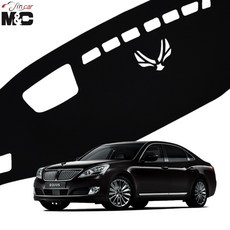 현대 신형 에쿠스 (2013년~2015년) M&C 엠앤씨 대쉬보드커버 맞춤제작 햇빛차단 난반사감소, HUD(X)+센터스피커(X), 스웨이드+레드라인