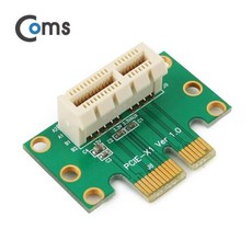컴스 PCIe x1 라이저 카드 90도 꺾임 숏타입 어댑터 IB381