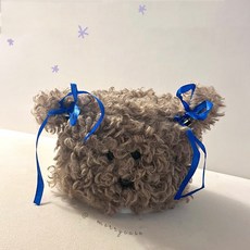 메리 뽀글 강아지 티슈 케이스 휴지케이스 푸들 케이스 집들이 선물 물티슈케이스, 브라운