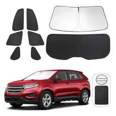 TINGLU 포드 엣지 2015-2024용 창문 쉐이드 8피스 액세서리 자동차 사이드 풀 윈도우 후면 삼각형 앞유리 햇빛 가리개 햇빛 자외선 및 프라이버시 보호 캠핑 낮잠 및, Ford Edge 2015-2024