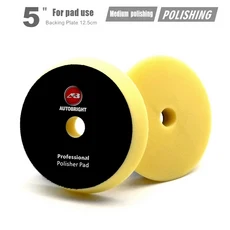 AUTOBRIGHT 5 "6" 7 "자동차 연마 디스크 직업 패드 폴리 셔 기계 스폰지 빠른 디테일링 워시 왁스 미러 클, 01 Sponge, 03 5inch Polish 1pcs
