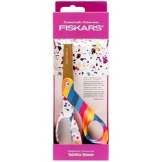 Fiskars Explore Scissors 논스틱 블레이드 디자인 컬렉션 데이브레이크 20.3cm(8인치), Sew Bold