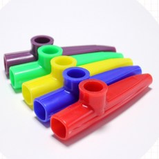 카주 컬러 악기 호루라기 음악 교육 리듬 놀이 어린이 완구, 1개, 보라잡화점 노랑