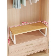 진열장 선반 미니 엔틱 하얀색 저다층 주방, 1단, 화이트 내추럴 우드 60x25x20cm