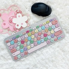 로지텍 K380 K380S 키스킨 한영 컬러 실리콘 키보드덮개 커버, 1개, K380(레인보우핑크)