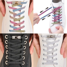 유니콘월드 1+1 매듭없는 신발끈 큐빅 버클 운동화끈