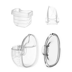 沐X 擠乳器配件組 24mm 27mm 適用 S18 S21 S23 喇叭罩 鴨嘴閥 隔離膜 擠乳杯, 27mm透明, 1套