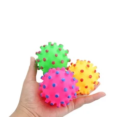 라운드 개 공 장난감 내구성 강아지 훈련 감압 디스플레이 금형 거리는 대화 형 애완 동물, Random Color, 6.5cm, 1개, 01 Random Color