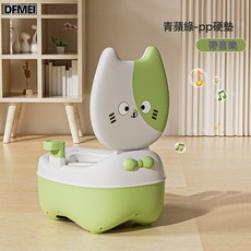 DFMEI 兒童便盆坐便器3-5歲寶寶馬桶防側翻新款座便器家用尿盆小孩尿桶, 藍色PP硬墊帶音樂:如圖