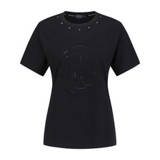 [파리게이츠(프)] 파리게이츠골프반팔티 NQC 521D1TR308_BK 여성 스터드 빅 로고 반팔 티셔츠