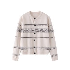 【民族風條紋】針織開衫 毛衣外套 男士毛衣 針織衫 寬鬆毛衣 圓領毛衣 紐扣開衫 秋冬保暖 歐美街潮 休閒百搭