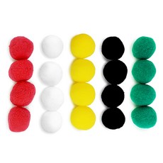 TW 뿅뿅이 솜볼 만들기 대형 5cm 방울 폼폼이 솜공 칼라, 노랑, 1개, 노랑