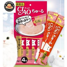 프로센터 이나바 챠오츄르 연어 닭가슴살 4개입 반려묘간식 반려묘영양간식 고양이간식