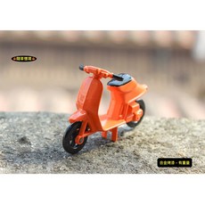 隨草憶境 合金迷你仿真機車模型 1:12 娃娃屋袖珍場景擺件, 1個, 橘款