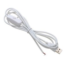 니토무역 USB 스위치 DC 케이블 2선 중간 전원 차단 온오프 DIY