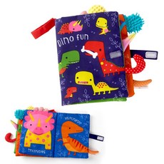 [아페페] 오감 발달 촉감 헝겊책 공룡 꼬리 유아 놀이북 KR6118 털원단촉감책 아기촉감책