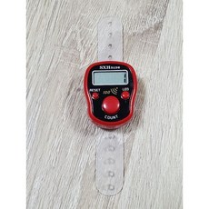 ＊小邑的家＊ 滿百響鈴計數器 每100響鈴 手指計數器 念佛計數器 清晰響鈴提示，操作簡單易上手, 6號紅色, 1個