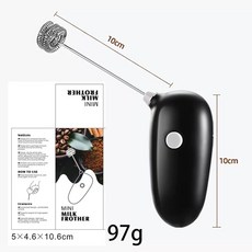 무선 핸드믹서 핸드블랜더 믹서기 회전 거품 휘핑, AE. 새로운 배터리 블랙 모델 무게 67g - 다양한