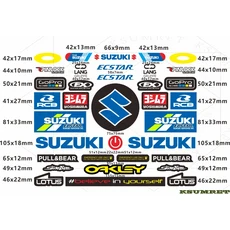 비닐 스즈키 오토바이 스티커 데칼 로고 탱크 엠블럼, 03 Style 1