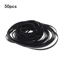 턴테이블 교체용 고무 평벨트 50개입 (레코드 플레이어 DVD CD-ROM 리피터용 폭 2mm), 1) Black