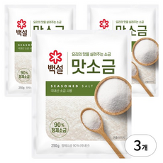 CJ 백설 맛소금, 250g, 3개