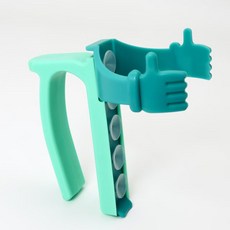 易拉罐吸管蓋 新品 帶防溢式杯蓋吸管易拉罐支架 易拉罐封口蓋 硅膠吸管罐蓋, 1個, 易拉罐支架【青色】