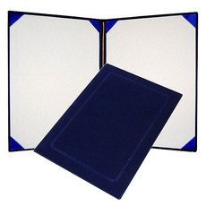 (MG) 우단 상장케이스 A4 무지 청색 1개 바인더