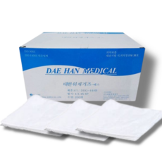 대한위재 접은거즈 4X4X4P 200매 가아제 의료용 소독용 부직포 절단거즈 드레싱 소독 탈지면, 1세트, 1박스