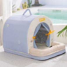 夏季降溫寵物空調窩 中小型犬貓適用, 1個, 邦迪藍