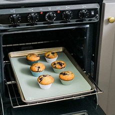 圓形莫蘭迪色系食品級硅膠馬芬杯/蛋撻模具 - 烘焙鬆餅蛋糕杯托, 1個, 深綠色