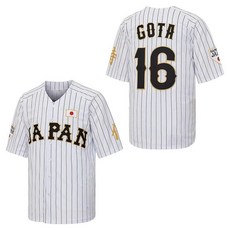 Chaorunmaoyi 남성용 고타 #16 일본 레전드 힙합 반소매 야구 저지 스티치